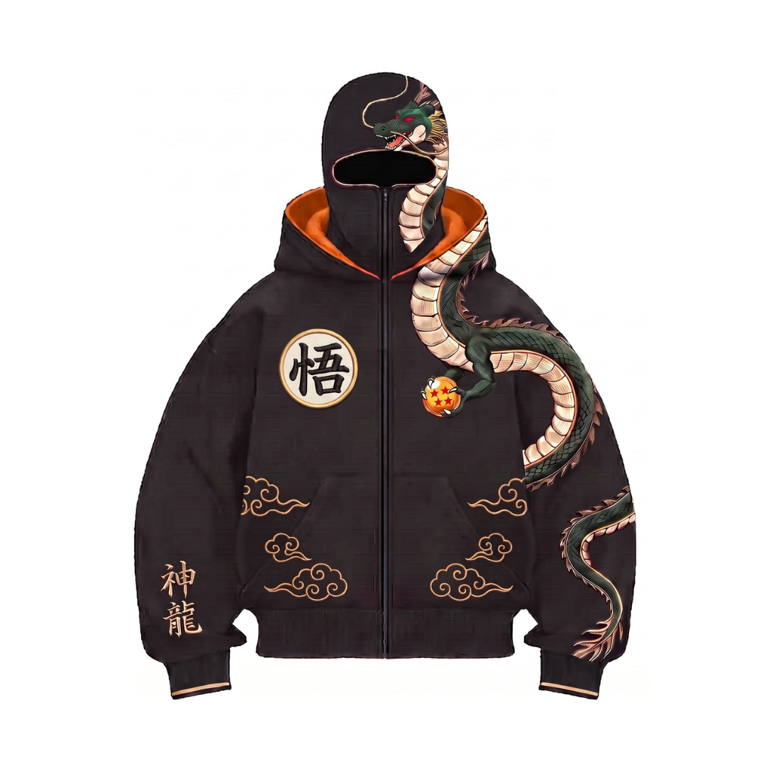 DBZ Zip-Up Mask Hoodie